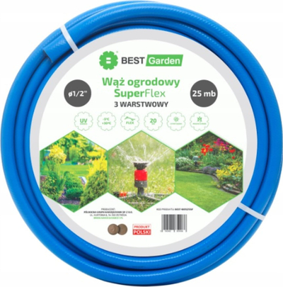 Gyp uji për kopësht Best Garden Super Flex, 1/2", 25m, blu