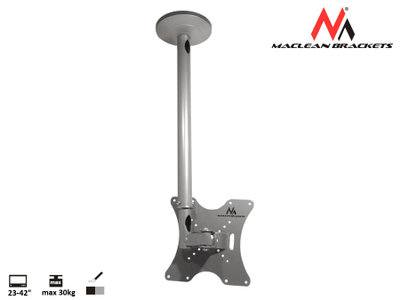 Mbajtëse tavani Maclean MC-504A S, 23-42", 30kg, e argjendtë