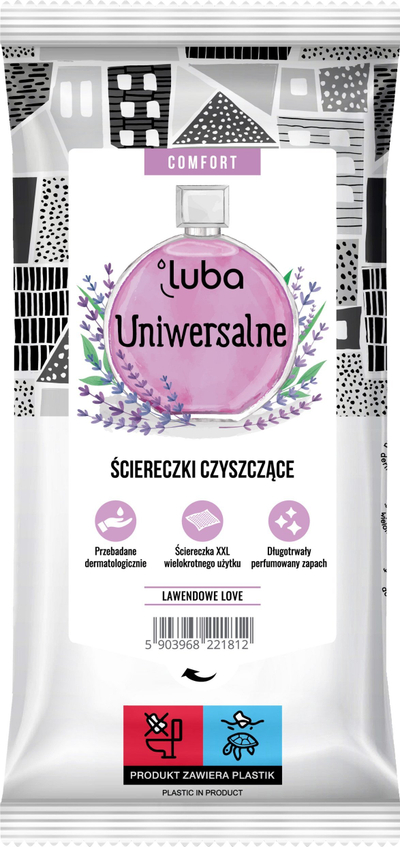 Peceta të lagura pastruese Luba Comfort Universal, 3x32 copë, erë livandë