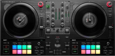 DJ контролер Hercules T7, моторизирани плочи, со Serato DJ Lite, црн