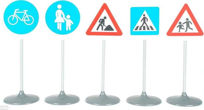 Set tabela rrugore Klein Large Road Signs, 72cm, për fëmijë