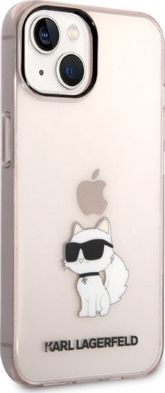 Kapak telefoni Karl Lagerfeld KLHCP14MHNCHTCP, për iPhone 14 Plus, hardcase, rozë