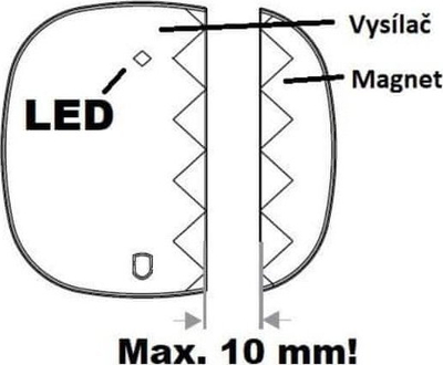 Detektor magnetik pa tela IGET SECURITY P4v2, për dyer edhe dritare, për sistemet M3B edhe M2B, i bardhë
