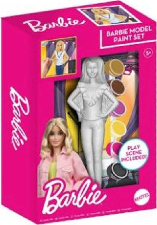 Set lojërash Barbie Paint Your Own, kukull flokë kaçurrela, për pikturim