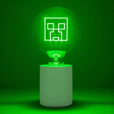 Lampë dekorative LED Creeper Neon, stil gaming, e gjelbër