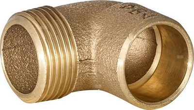 Лактен приклучок од бронза Италтхерм 4092G, 18mm, 1/2", агол 90°