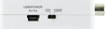Konvertues videosh Schwaiger HDMRCA01 513, AV në HDMI, rregullues sinjali, i bardhë