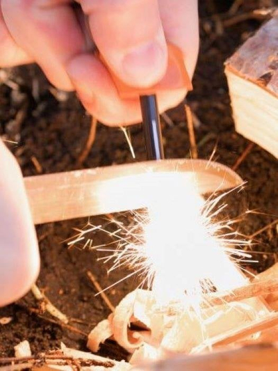 Shkëndijues zëvendësues Light My Fire FireSteel për FireKnife Bio, 60mm, bioplastikë me fibra kokosi, jeshile Sage