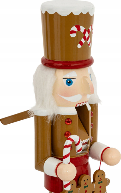 Figurinë dekorative FÉÉRIC LIGHTS &amp; CHRISTMAS Nutcracker Babadimër, dru, 38cm, e kuqe