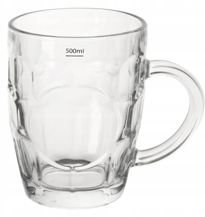 Gotë birre Orion Large, qelq, 500ml, transparente