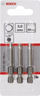 Bit kaçavide Bosch Hex Extra Hard, 3mm, 50mm, set 3 copë