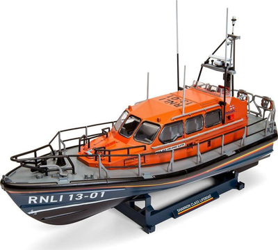 Сет модел за градење Airfix RNLI Shannon Class Lifeboat, STARTER SET, играчка модел на спасувачки чамец, шарен