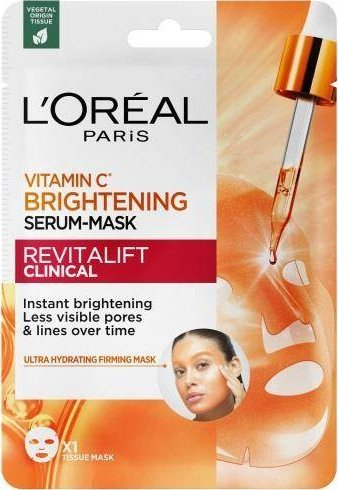 Maskë fytyre L´Oréal Paris Revitalift Clinical Vitamin C, serume, ndriçuese, 26 g