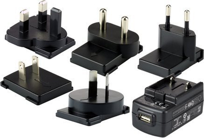 Adaptor energjie Honeywell 50136024-001, 5V 2A USB, me koka ndërkombëtare, i zi