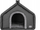 Shpi qeni Diamond Kennel R1, 42x32x43 cm, lëkurë eco, gri grafit