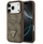 Mbulesë telefoni Guess Hardcase 4G Double Card Triangle, për iPhone 17 Pro, me MagSafe, kafe