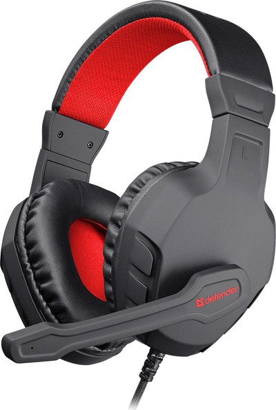 Kufje gaming Defender Cujo 64505, me mikrofon, me kabllo 3.5mm, të kuqe
