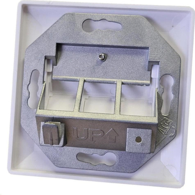 Prizë muri universale Lexi-NET 3 porta, 80x80mm, e bardhë