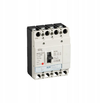 Ndërprerës MCCB Tense KMCCB F, 125A, 4P 25kA 415V, gri