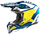 Helmetë motocross Airoh Aviator 3 Saber, madhësia M, bardh e kaltër e verdhë