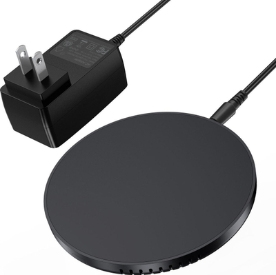 Karikues wireless për telefon Edchen, i rrumbullakët, me adapter, i zi