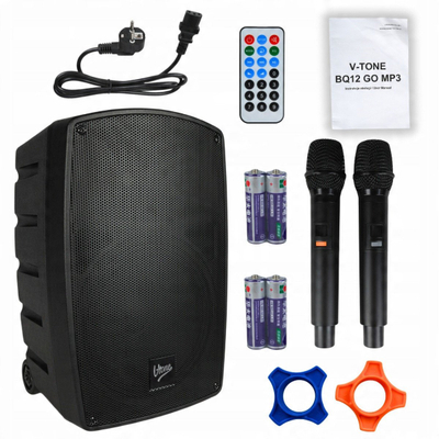 Портабилна колона V-TONE BQ12 GO MP3, 200W, Bluetooth 5.1, црна