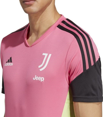 Bluzë stërvitje adidas Juventus JSY M HS7551, poliester, me mëngë të shkurtra, rozë