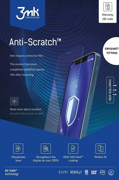 Mbrojtëse ekrani 3MK Anti-Scratch All-in-One, 5 copë, vendosje në thatë edhe në lagësht, transparente