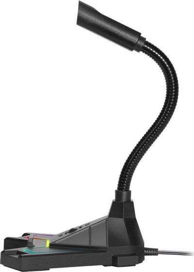 Микрофон за маса Defender Pitch GMC 200 LED, 3.5mm приклучок, RGB, црн