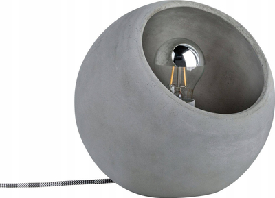 Lampë tavoline Paulmann Ingram, beton, dizajn sferik, gri