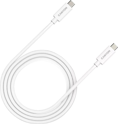 Kabllo USB Canyon RBLPOD00002, USB C në USB C, 1 m, e bardhë