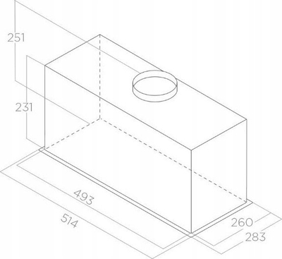 Kapak aspirimi i integruar Elica Fold Gr/a/52, 52 cm, 600 m³/h, argjendtë