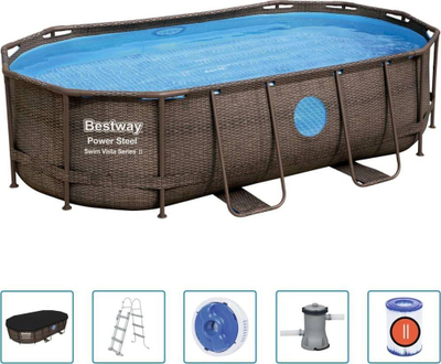 Pishinë Bestway Power Steel (92827), 427x250cm, e zezë