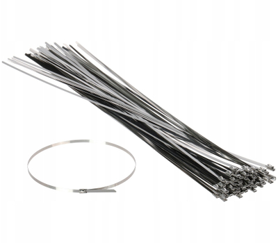 Lidhëse metalike kabllosh Delta SSCT 500x4.6, set 100 copë, inox, argjendtë
