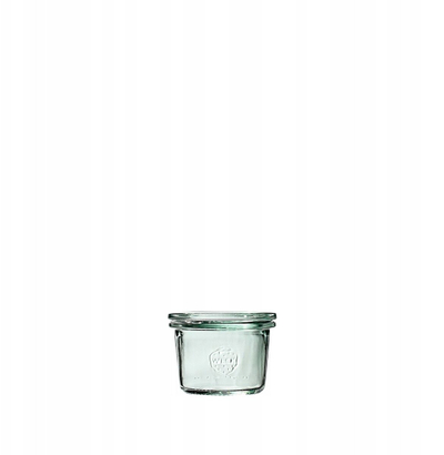 Set kavanoza qelqi Weck Mini-sturz, 80 ml, 12 copë, transparent