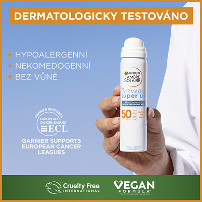 Sprej mbrojtës për lëkurë Garnier SPF 50 Over Make-up, 75 ml