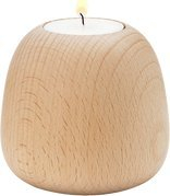 Mbajtës qiriri Stelton Ora, 8 cm, dru ahu, ngjyrë natyrale