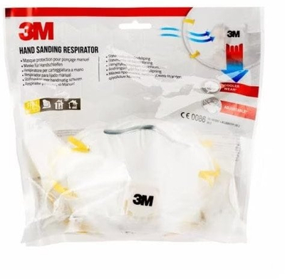 Maskë mbrojtëse 3M 8812, P1 FFP1 me valvul, paketim 3 copë, e bardhë