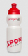 Bidon sportiv Sponser NET, 330ml, plastikë, i bardhë me të kuqe
