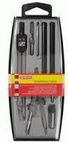 Set kompasi Herlitz Compass Case, 7 pjesë, 140 mm, i zi