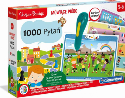 Set edukativ Clementoni Talking Pen 1000 Questions 50653, mbi 1000 kuize, për kalamaj