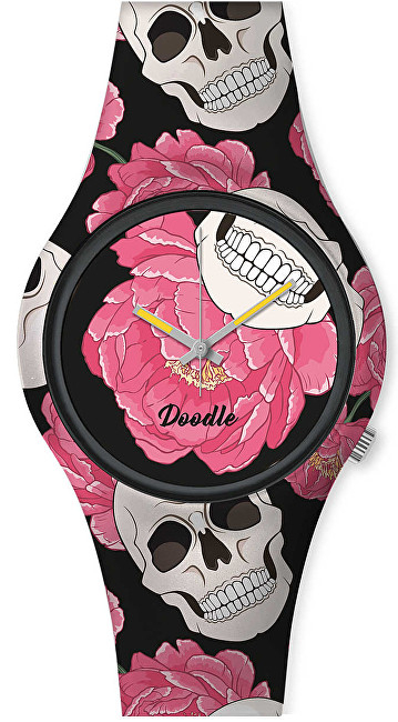 Orë dore Doodle Santa Muerte Mood Flowers and Skulls DO35013