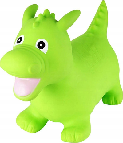 Lojëse kërcyese Madej dinosaurus, e fryme, për kalamaj, jeshile