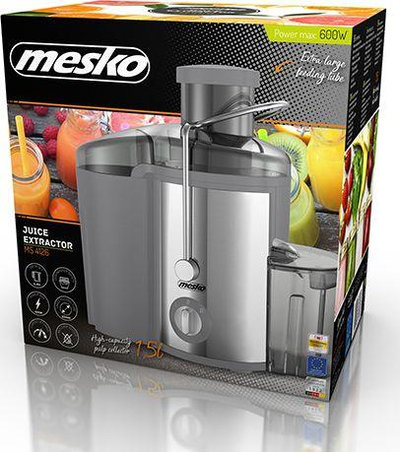 Соковник за овошје и зеленчук Mesko, 400W, сива боја