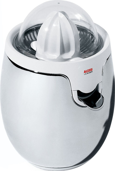 Shtrydhëse elektrike agrumesh Alessi SG63W, çelik inox, 28cm, e bardhë