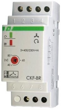 Relé mbrojtëse fazash F&amp;F CKF-BR, 10A, 40-80V AC, e bardhë