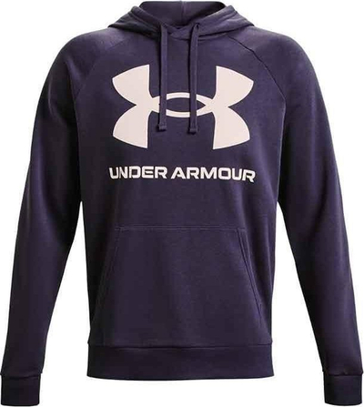 Bluzë me kapuç Under Armour Rival Fleece Big Logo HD, për meshkuj, madhësia M, lejla e errët