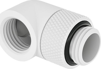 Përshtatës 90° Barrow Rotary G1/4, për ftohje me ujë, i bardhë