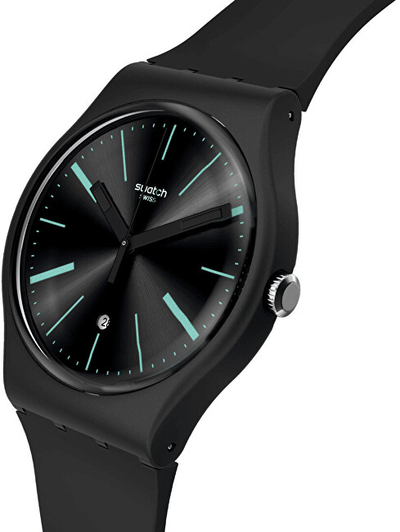 Orë dore SWATCH, e zezë