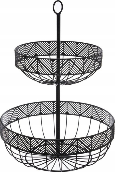 Frutierë me dy kate 5Five, metal, 42cm, e zezë